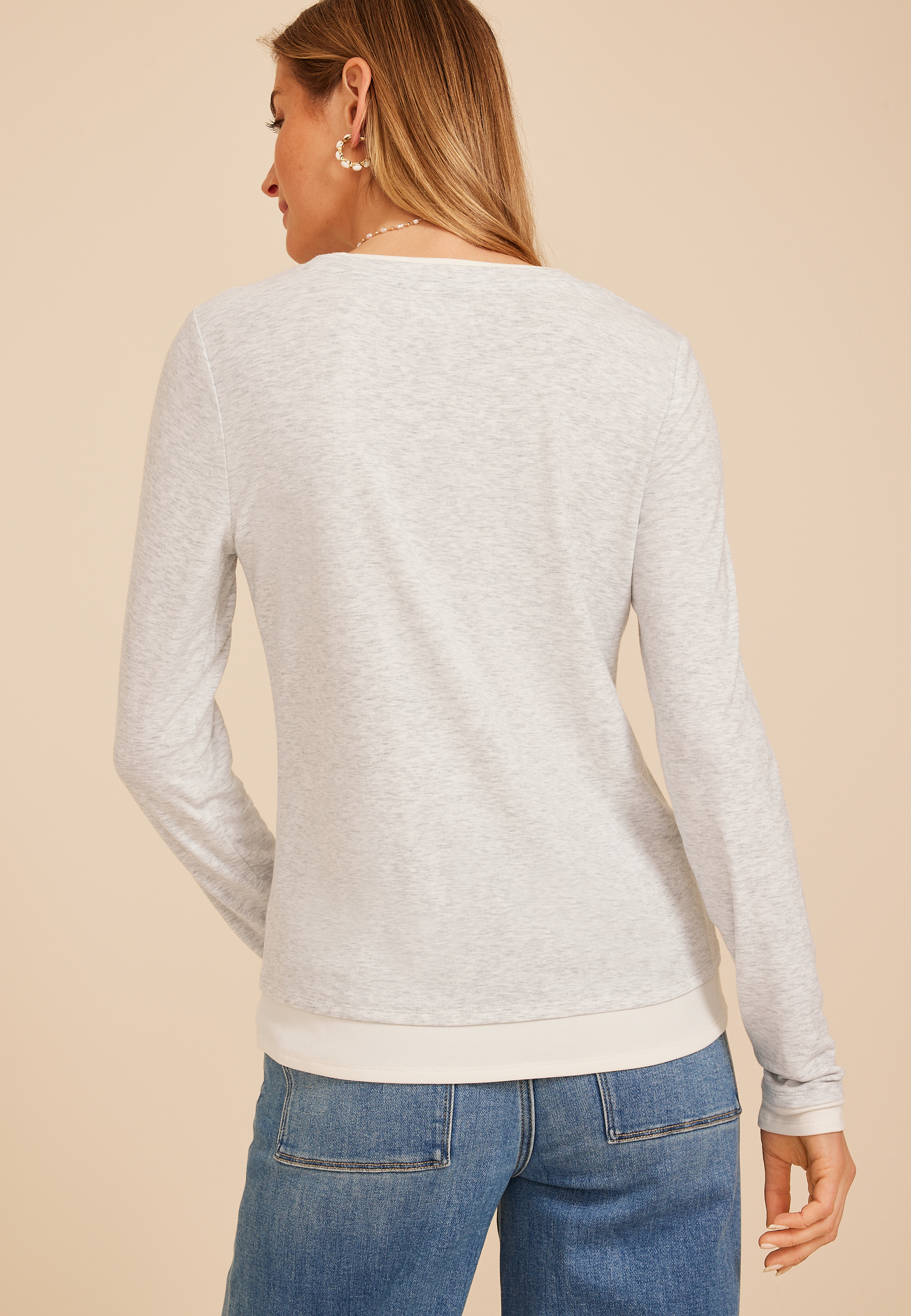 24/7 Twofer Long Sleeve  Tee, C3348, large
