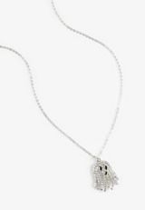 Rhinestone Ghost Pendant Necklace, C431, small