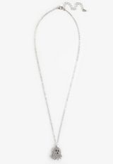 Rhinestone Ghost Pendant Necklace, C431, small