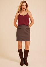 High Rise Houndstooth Mini Skirt, C3681, small
