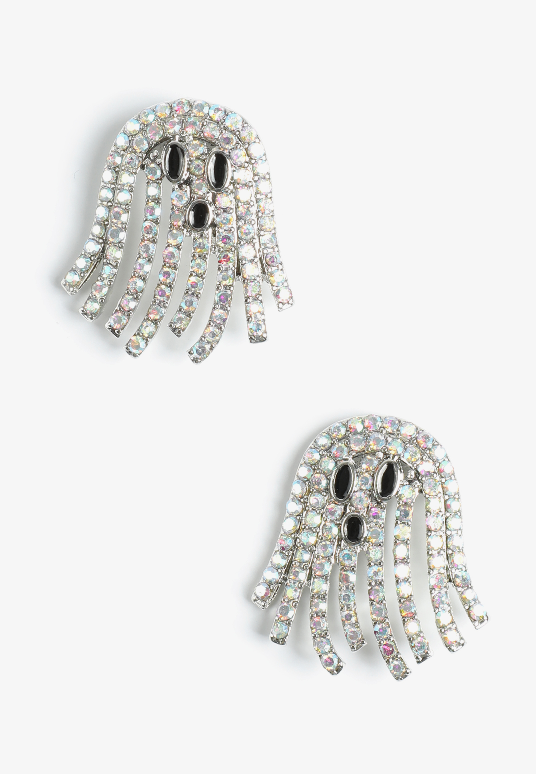 Rhinestone Ghost Stud Earrings