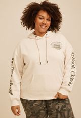 Plus Size Wanderlust Book Club Hoodie, C3363, small