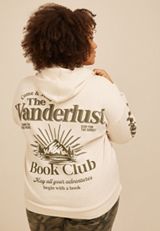 Plus Size Wanderlust Book Club Hoodie, C3363, small