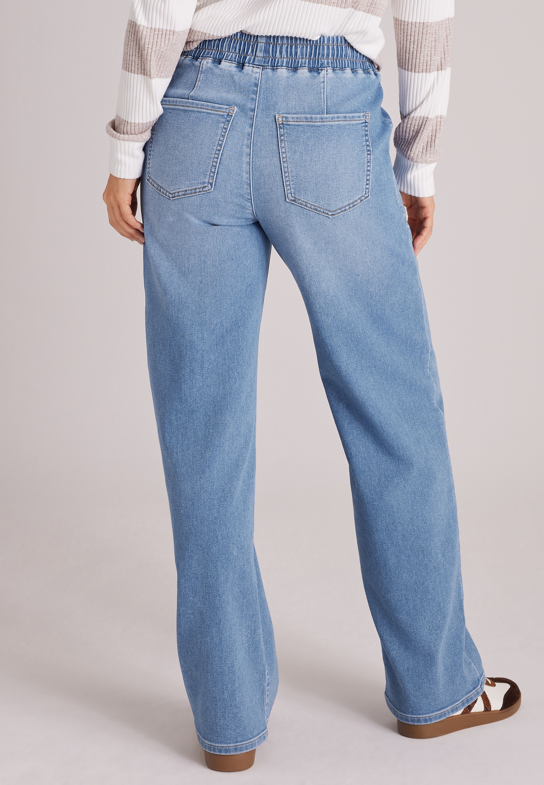 m jeans by maurices™ High Rise Soft Pull On Wide Leg Jean, C3337, large