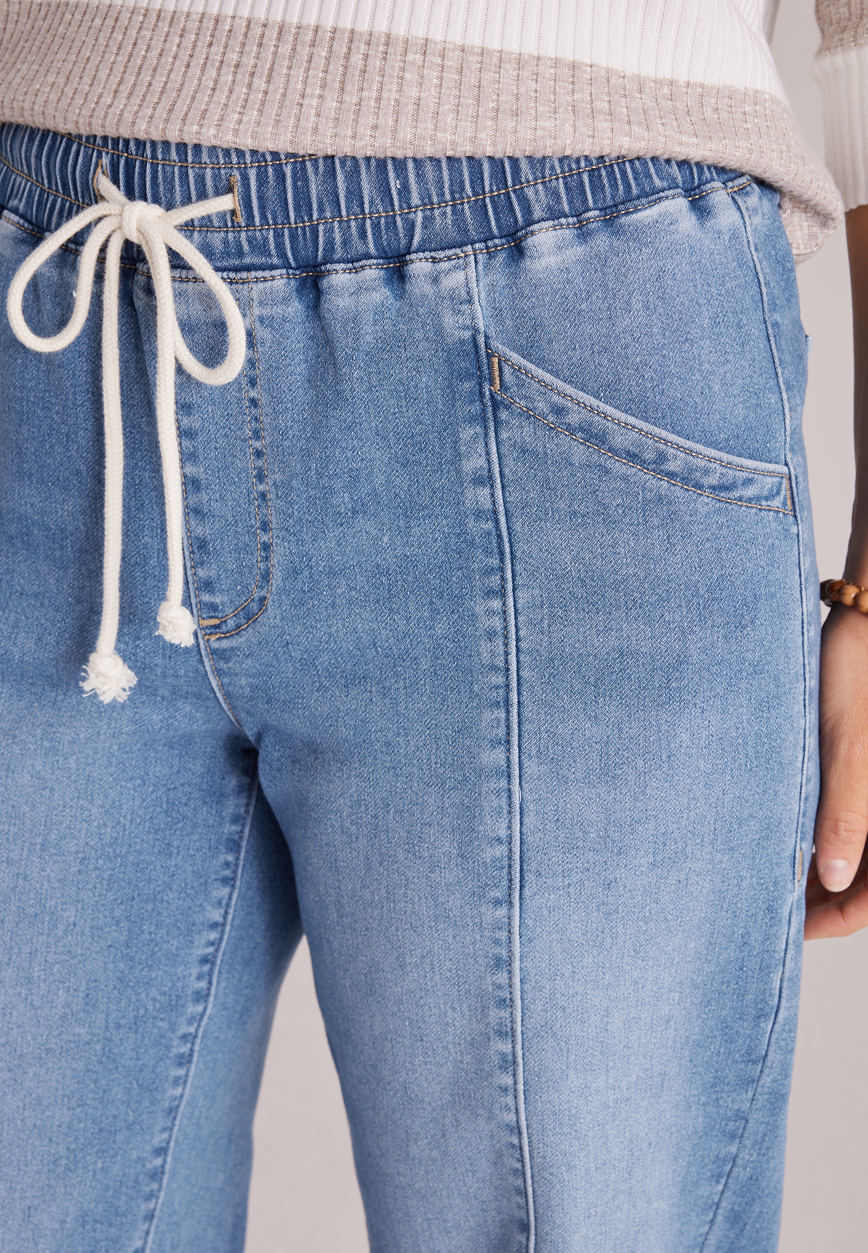 m jeans by maurices™ High Rise Soft Pull On Wide Leg Jean, C3337, large