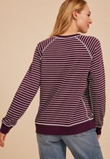 Striped Crew Neck Sweatshirt, C9028, small