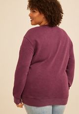 Plus Size Dandelion V Neck Sweatshirt, C830, small