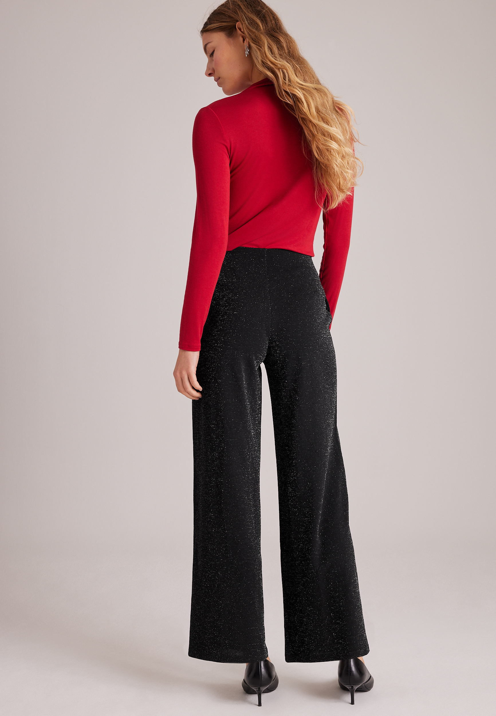 Studio Y Sparkle Wide Leg Pant, C106, large