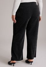 Plus Size Studio Y High Rise Sparkle Wide Leg Pants, C106, small
