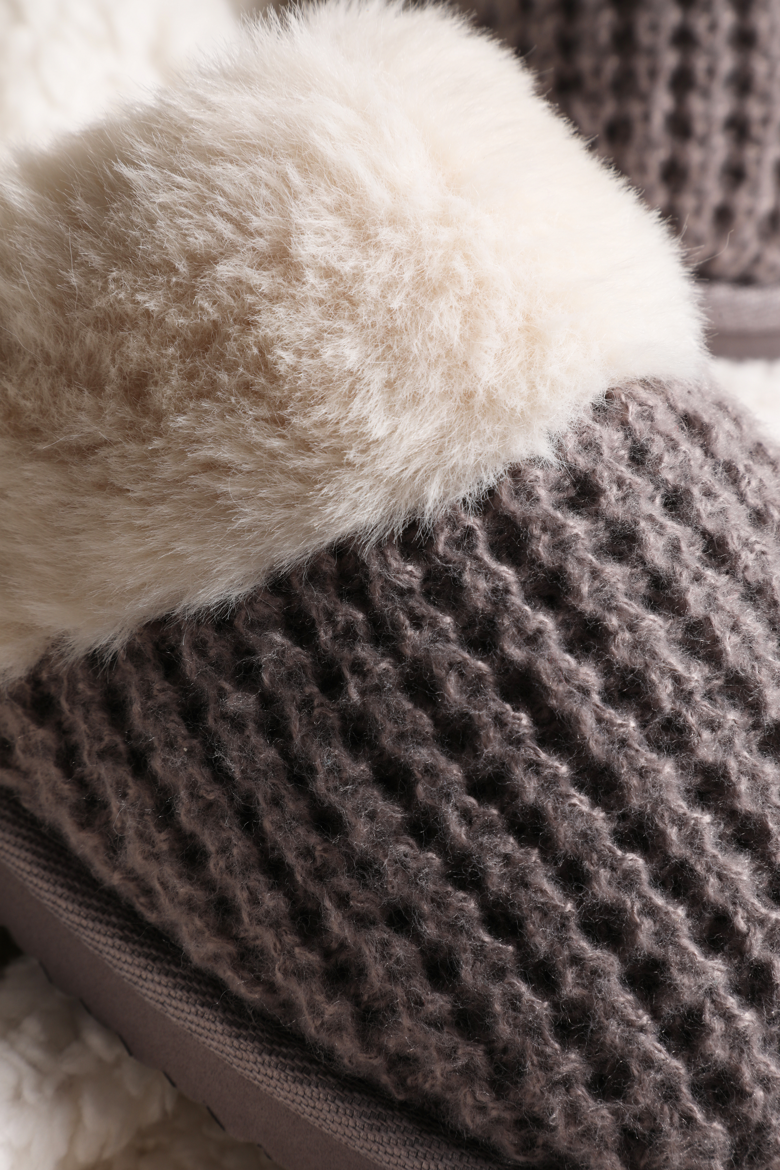 Waffle Knit Slippers, SATELITE, large