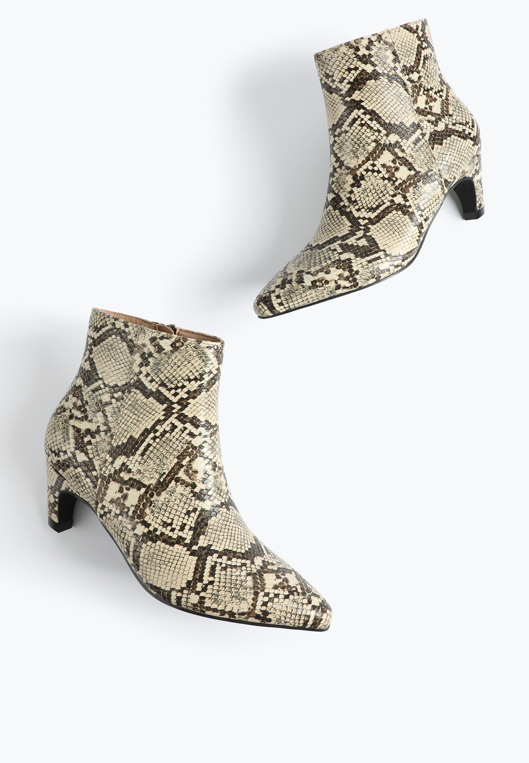 SuperCush Snakeskin Kitten Heel Boot, C2651, large