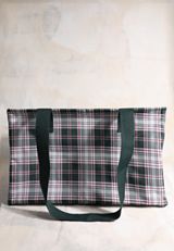 Holiday Everyday Adventure Plaid Foldable Tote, C9580, small