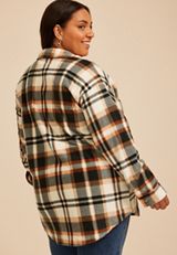 Plus Size Wilder Plaid Shacket, C9564, small