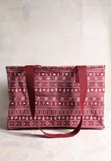 Holiday Everyday Adventure Fair Isle Foldable Tote, C2842, small