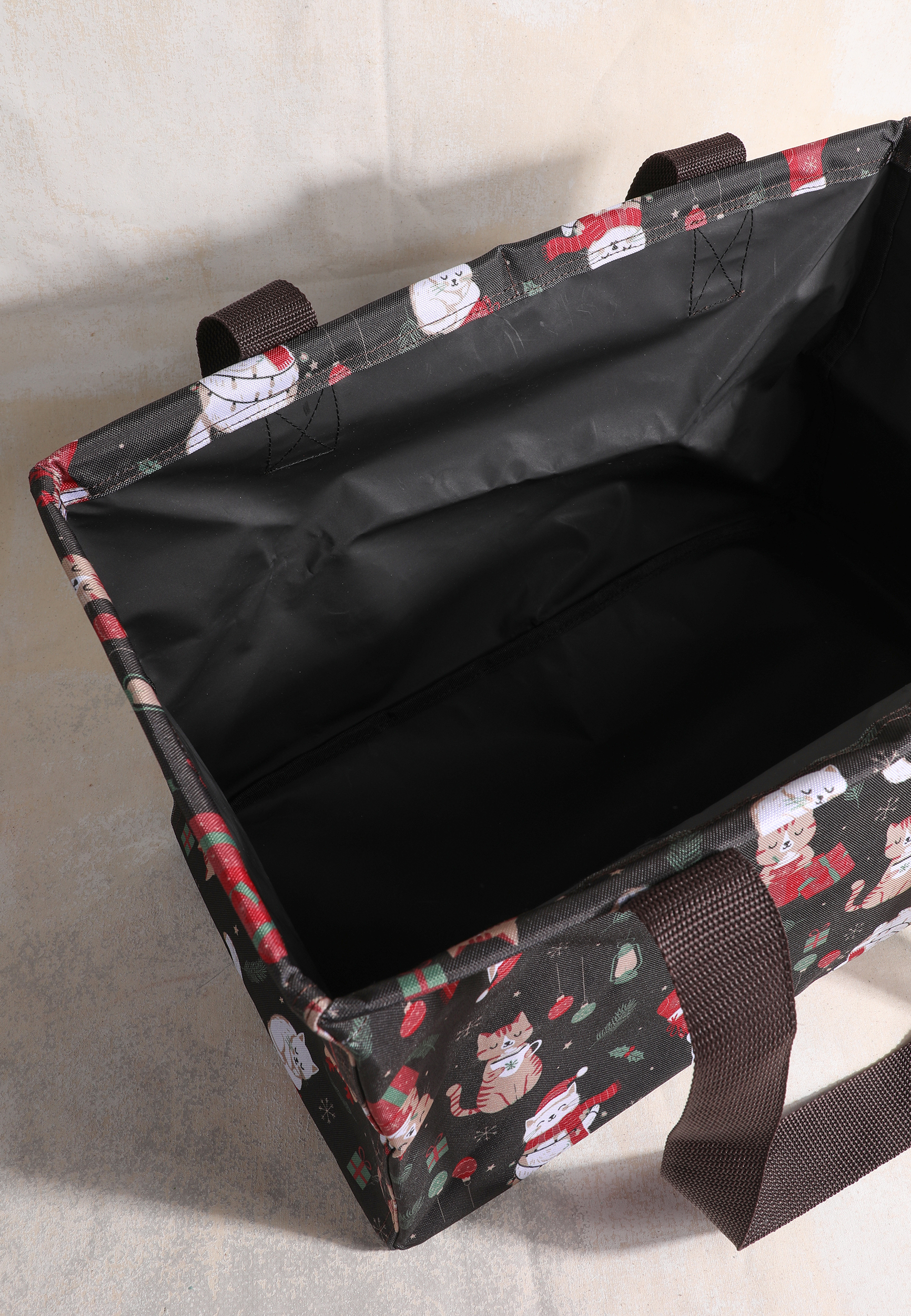 Holiday Everyday Adventure Christmas Cats Foldable Tote, C3681, large