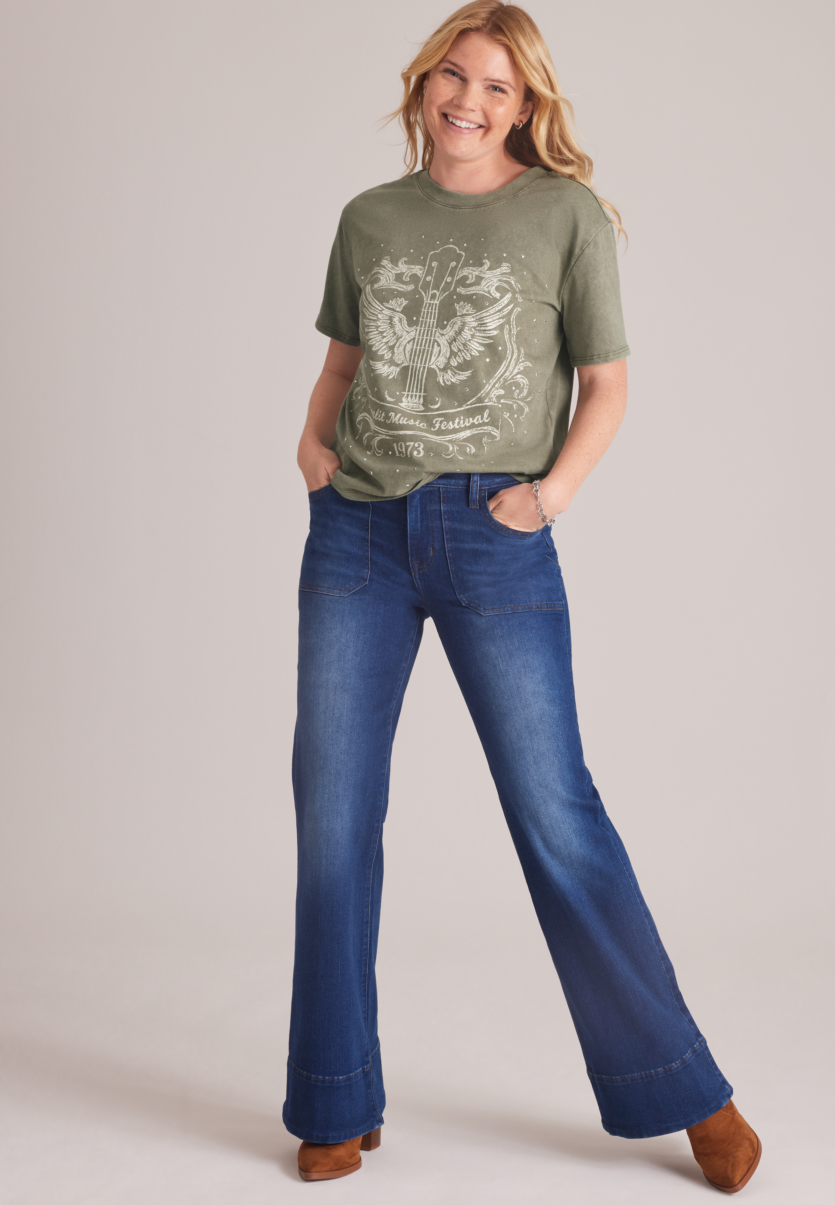 Moonlit Music Festival Vintage Fit Graphic Tee, C3142, large