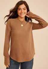 24/7 Brushed Thumbhole Long Sleeve Tee, C8764, small