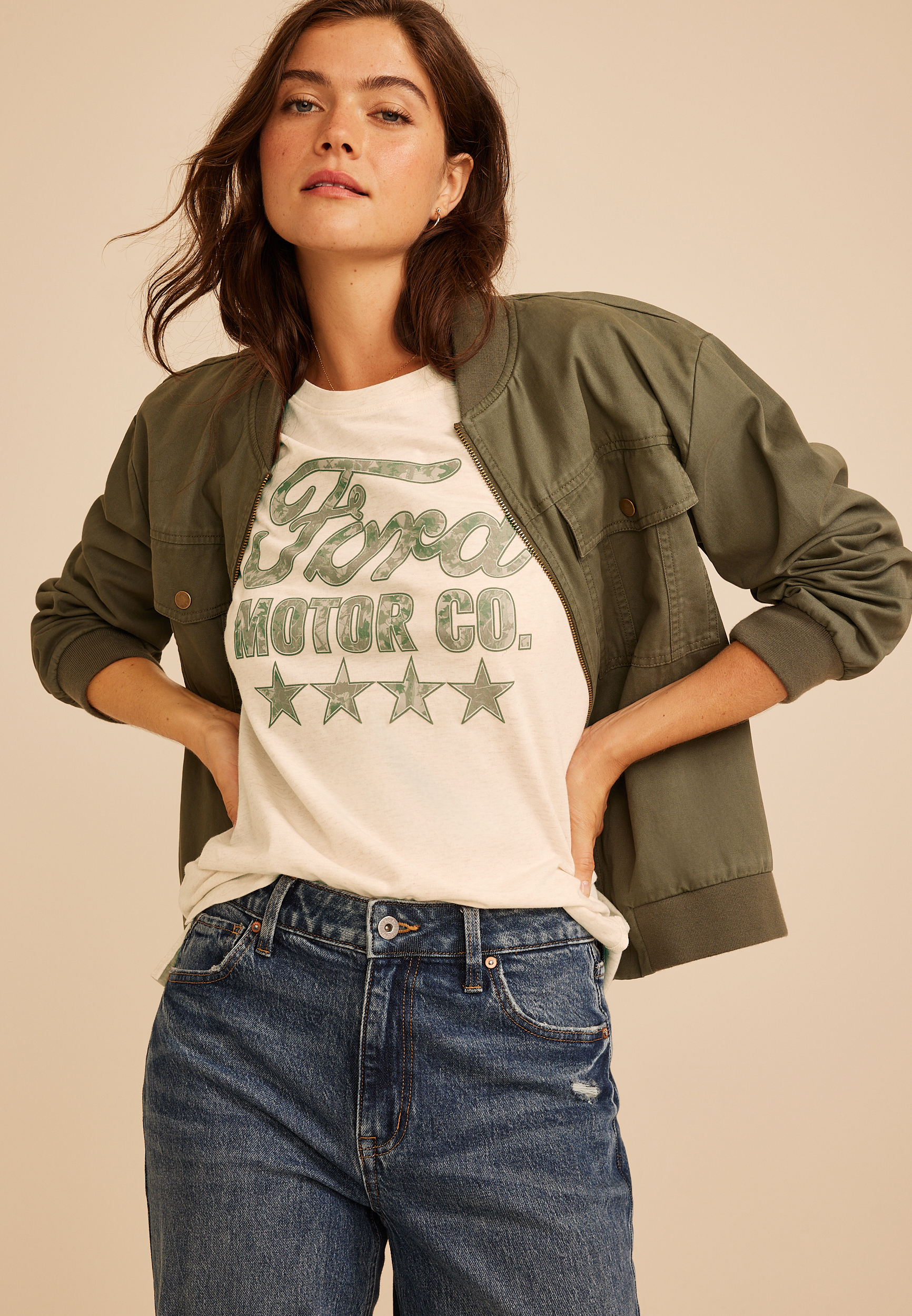 Camo Ford Motor Classic Fit Graphic Tee, C3363, large