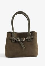 Mini Olive Microsuede Crossbody Bag, C186, small