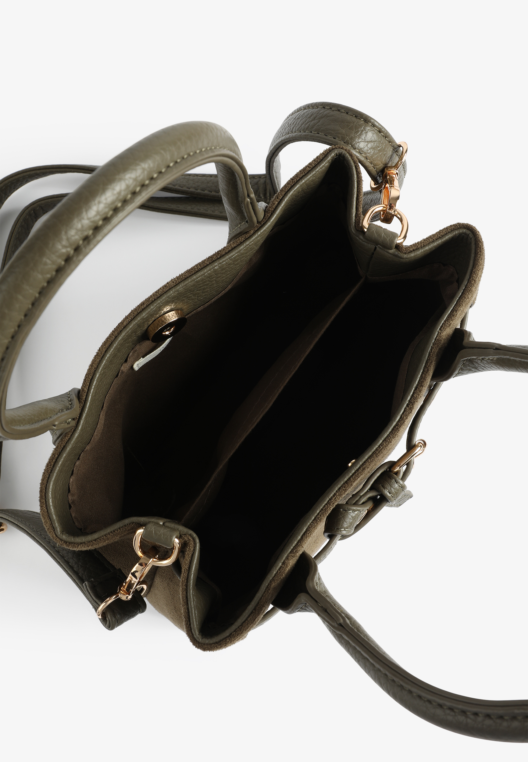 Mini Olive Microsuede Crossbody Bag, C186, large