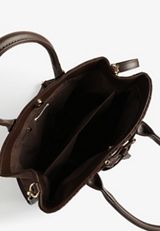 Brown Woven Microsuede Crossbody Bag, C115, small