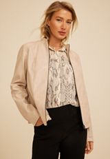 Faux Leather Jacket, C596, small