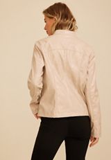 Faux Leather Jacket, C596, small