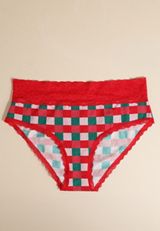 Simply Comfy Cotton Colorful Plaid Hipster Panty, C1524, small