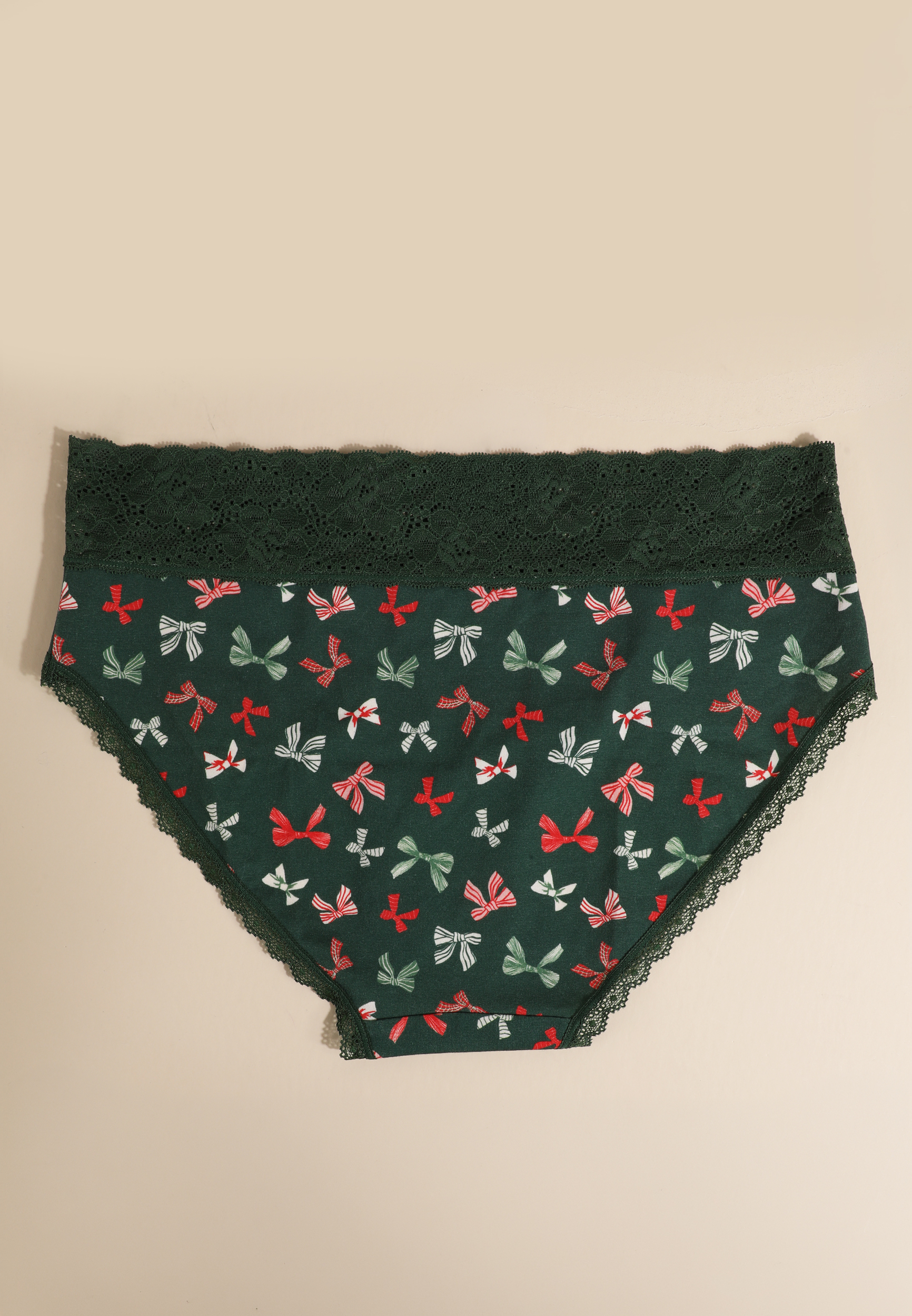 Simply Comfy Cotton Holiday Bow Hipster Panty, C1774, large