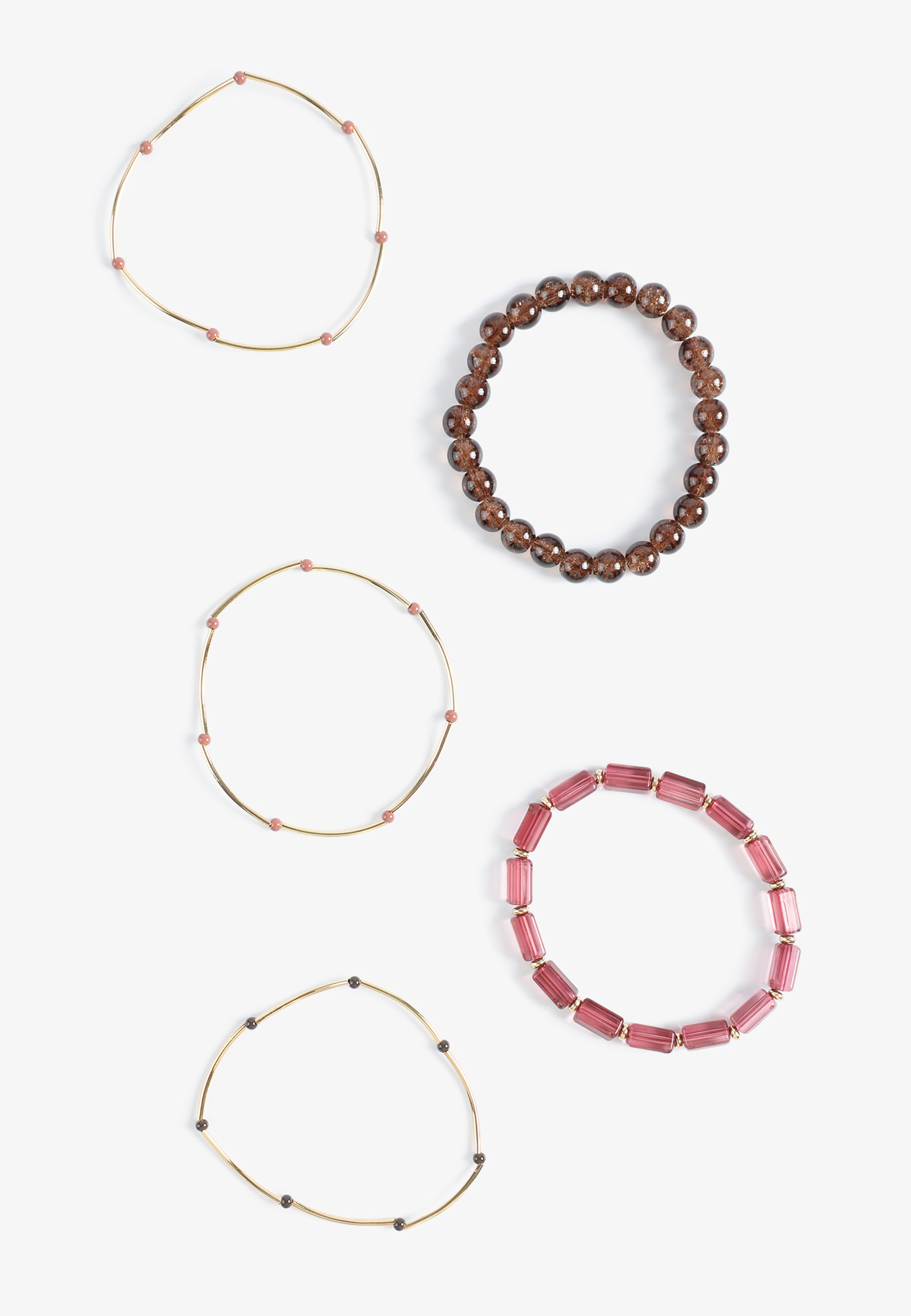 Mixed Bead Stretch Bracelet Set, C605, large