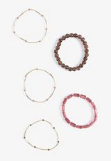 Mixed Bead Stretch Bracelet Set, C605, small