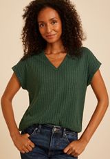 24/7 Cozy Ribbed Dolman Tee, C7147, small