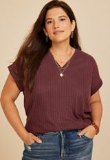 Plus Size 24/7 Cozy Rib Dolman, C6100, small