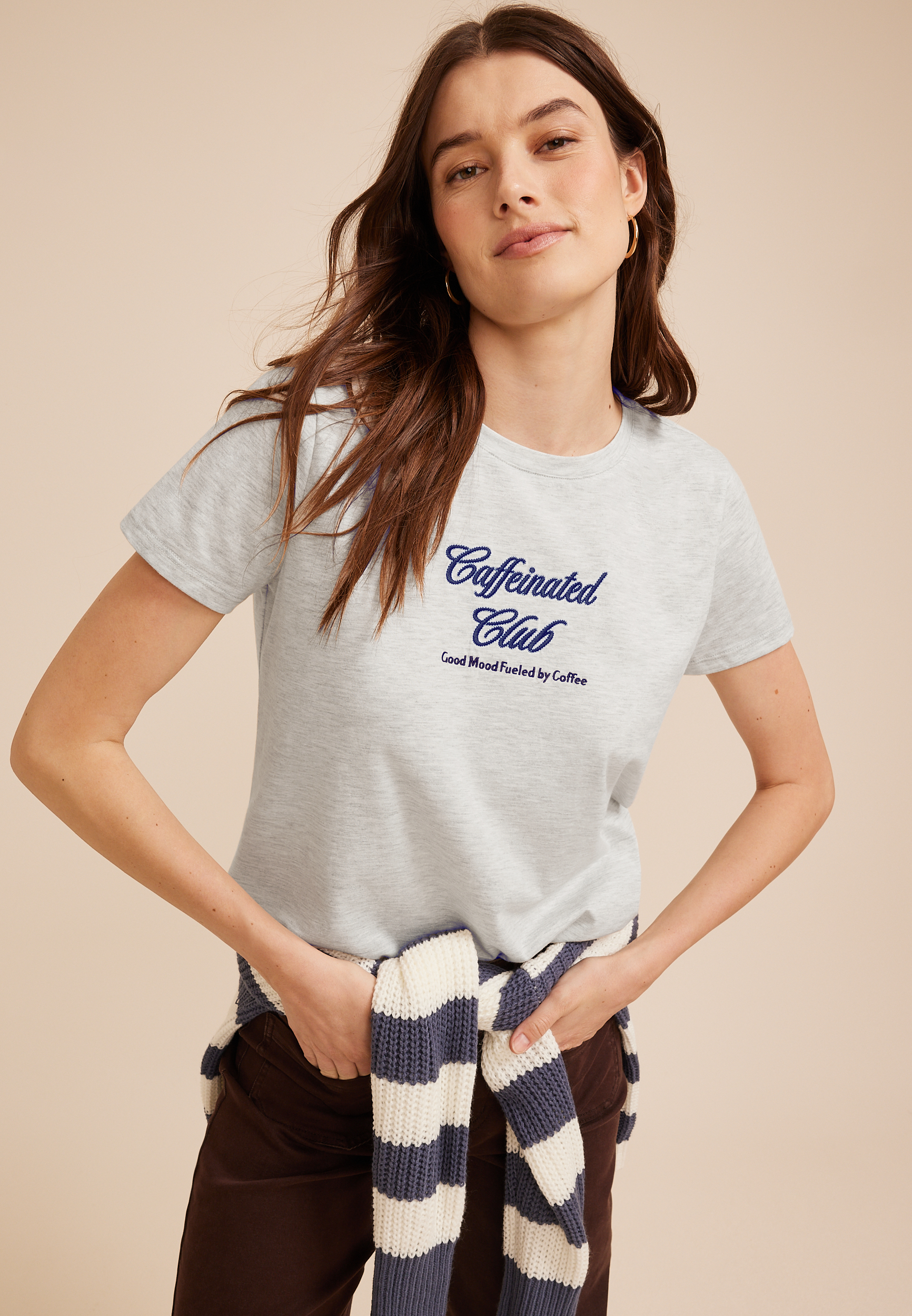 Caffeinated Club Classic Fit Graphic Tee, C3348, large