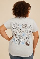 Plus Size Caffeinated Club Classic Fit Graphic Tee, C3348, small