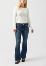 Petite Silver Jeans Co.®Suki Mid Rise Curvy Fit Bootcut Jean, , small