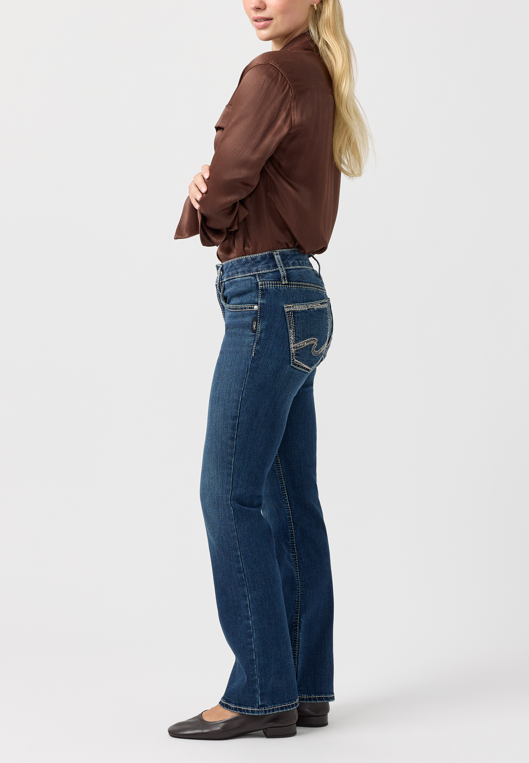 Petite Silver Jeans Co.® Avery High Rise Slim Boot Jean, C258, large