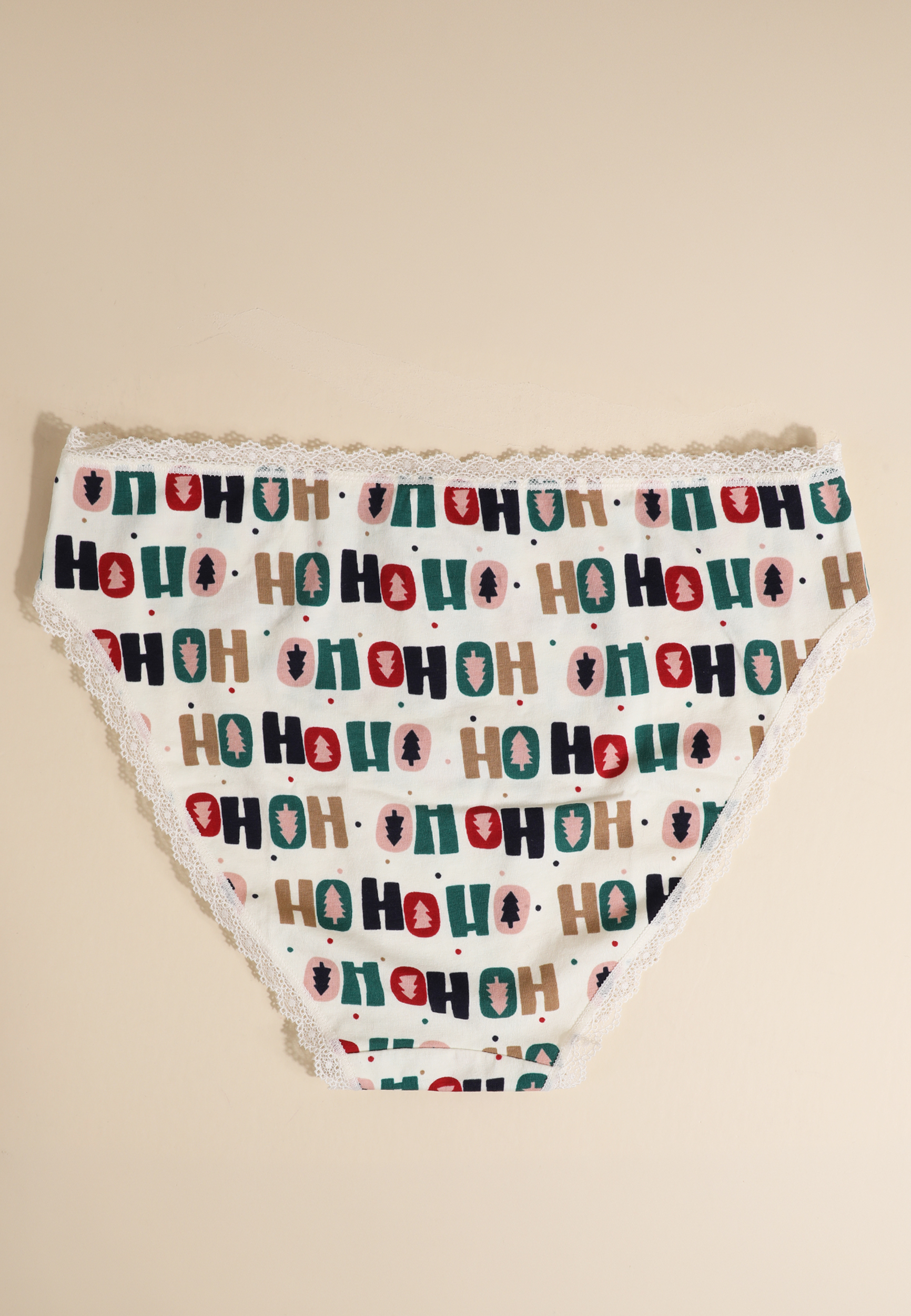 Simply Comfy Cotton Holiday Ho Ho Ho Bikini Panty, C5487, large