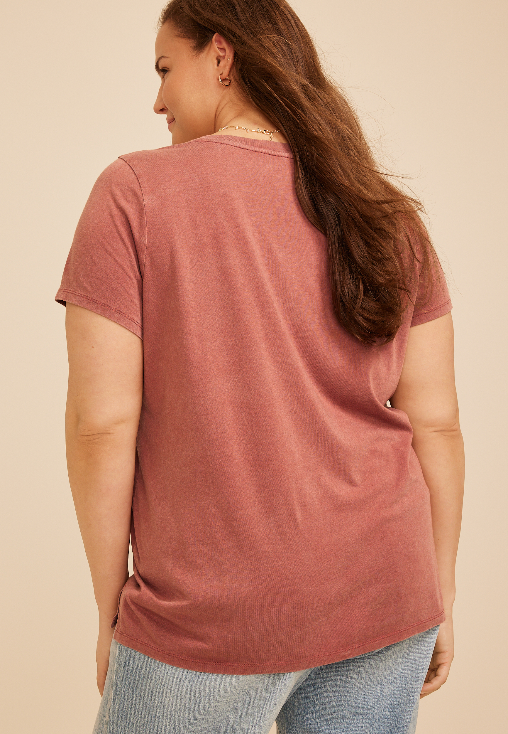 Plus Size Nope Floral Classic Fit Graphic Tee, C9585, large