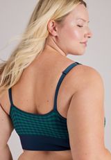 True Stretch Seamless Gingham Jacquard Bralette, C1772, small