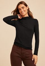 24/7 Mock Neck Long Sleeve Tee, C106, small