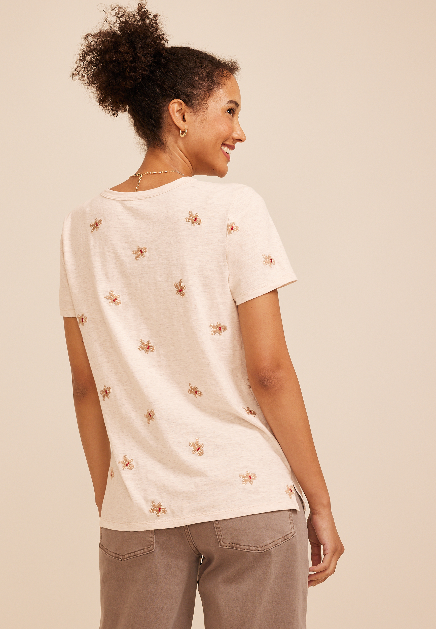 24/7 Dawson Gingerbread Man Crew Neck Tee, C5249, large