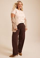 Plus Size 24/7 Dawson Gingerbread Man Crew Neck Tee, C5249, small