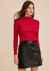 24/7 Mock Neck Long Sleeve Tee, C5006, small