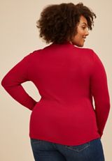 Plus Size 24/7 Mock Neck Long Sleeve Tee, C5006, small