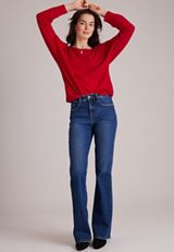 24/7 Cable Mix Dakota Long Sleeve Top, C5006, small