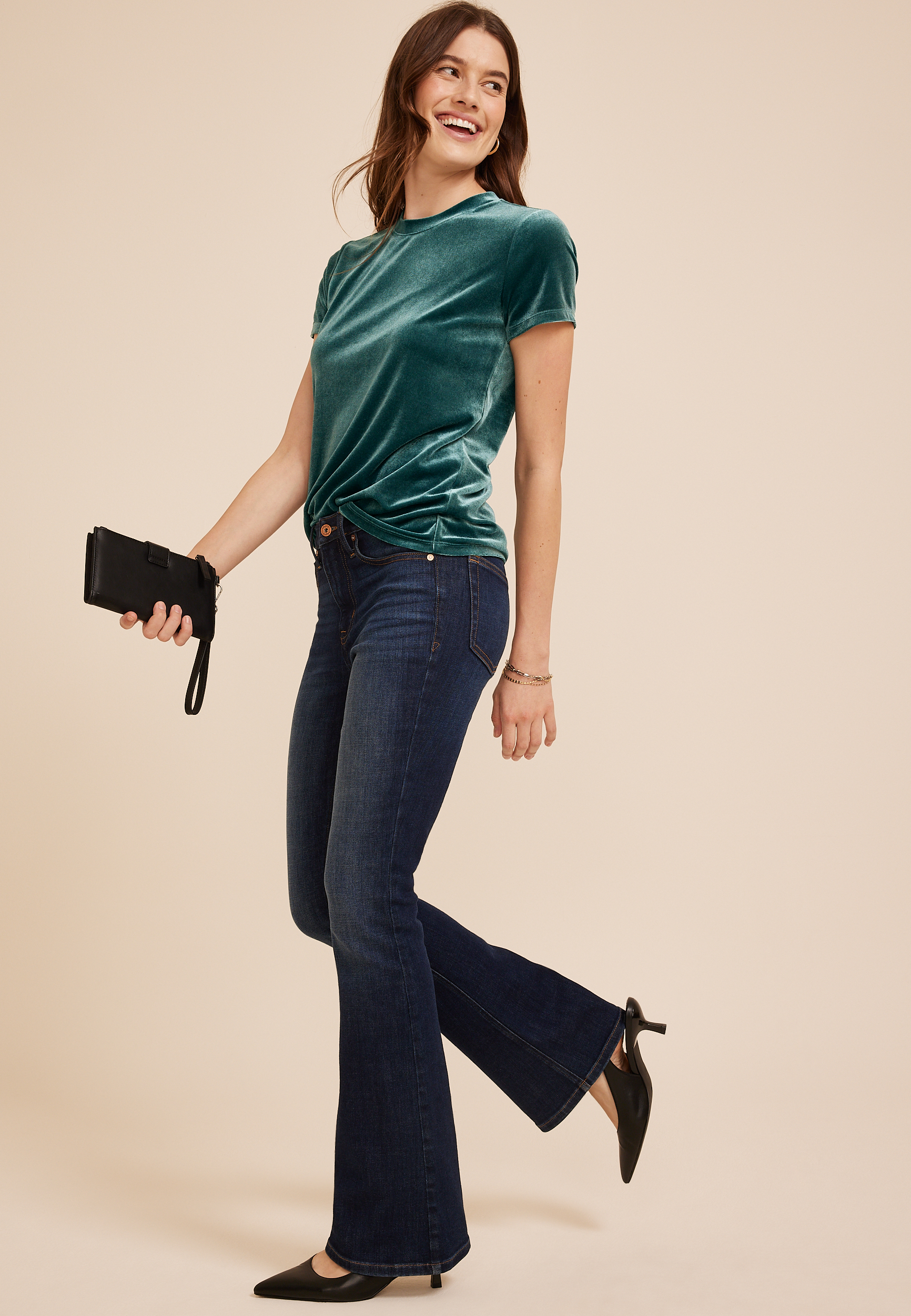24/7 Velvet Kennedy Short Sleeve Tee, C212, large