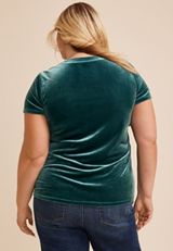 Plus Size 24/7 Velvet Kennedy Short Sleeve Tee, C212, small