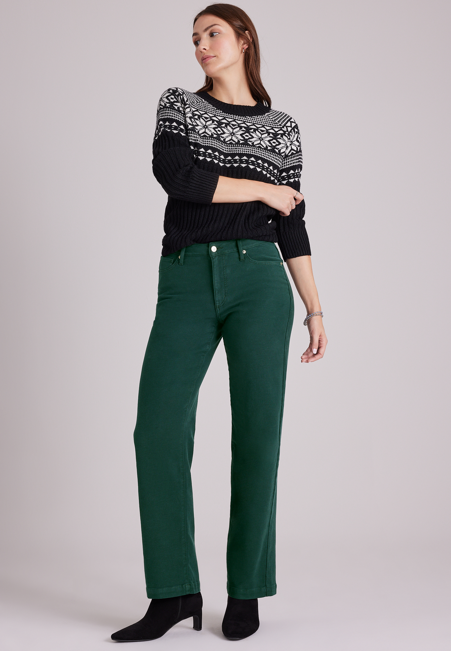 m jeans by maurices&trade; High Rise Knit Wide Leg Jean, C7147, large