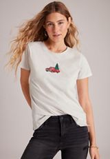 Holiday Truck Embroidered Graphic Tee, C3348, small